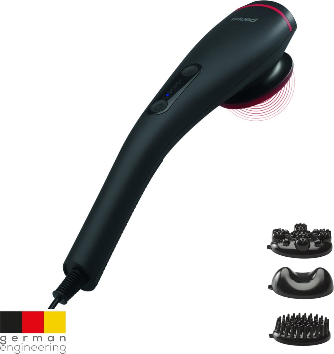 Beurer MG 24 Massageapparaat met Warmtefunctie – Vibrerende Massage voor Spieren – 3 Opzetstukken – 2 Intensiteiten – 2 Programma’s – Ontspannend & Gebruiksvriendelijk - 3 Jaar Garantie