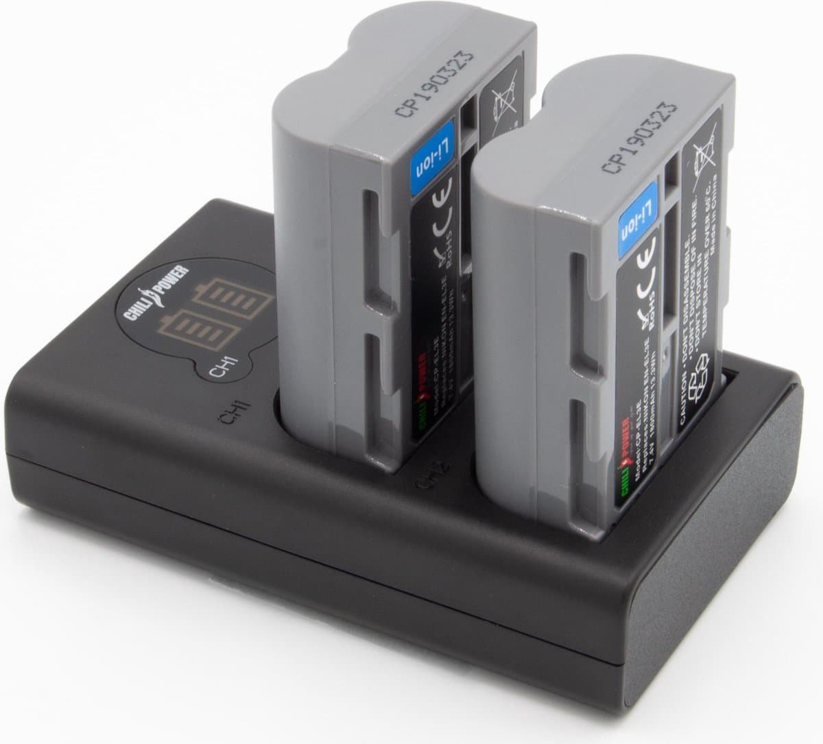 Nikon ChiliPower EN-EL3e USB Duo Kit - 2 accu's en lader