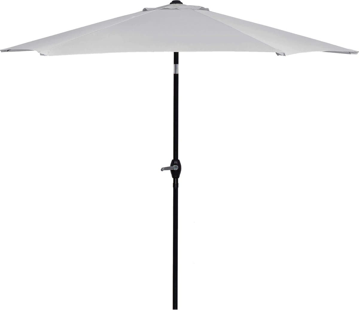 Springos Parasol | Parasols | Kantelbaar | Met ventilatie | Zilver | Ø 250 cm