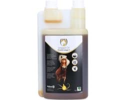 Excellent Pets Lijnzaadolie 1 L - Supplement paard met Omega 3 - Paardenverozrging - Ondersteuning van spijsverteringsstelsel en darmwerking van paarden