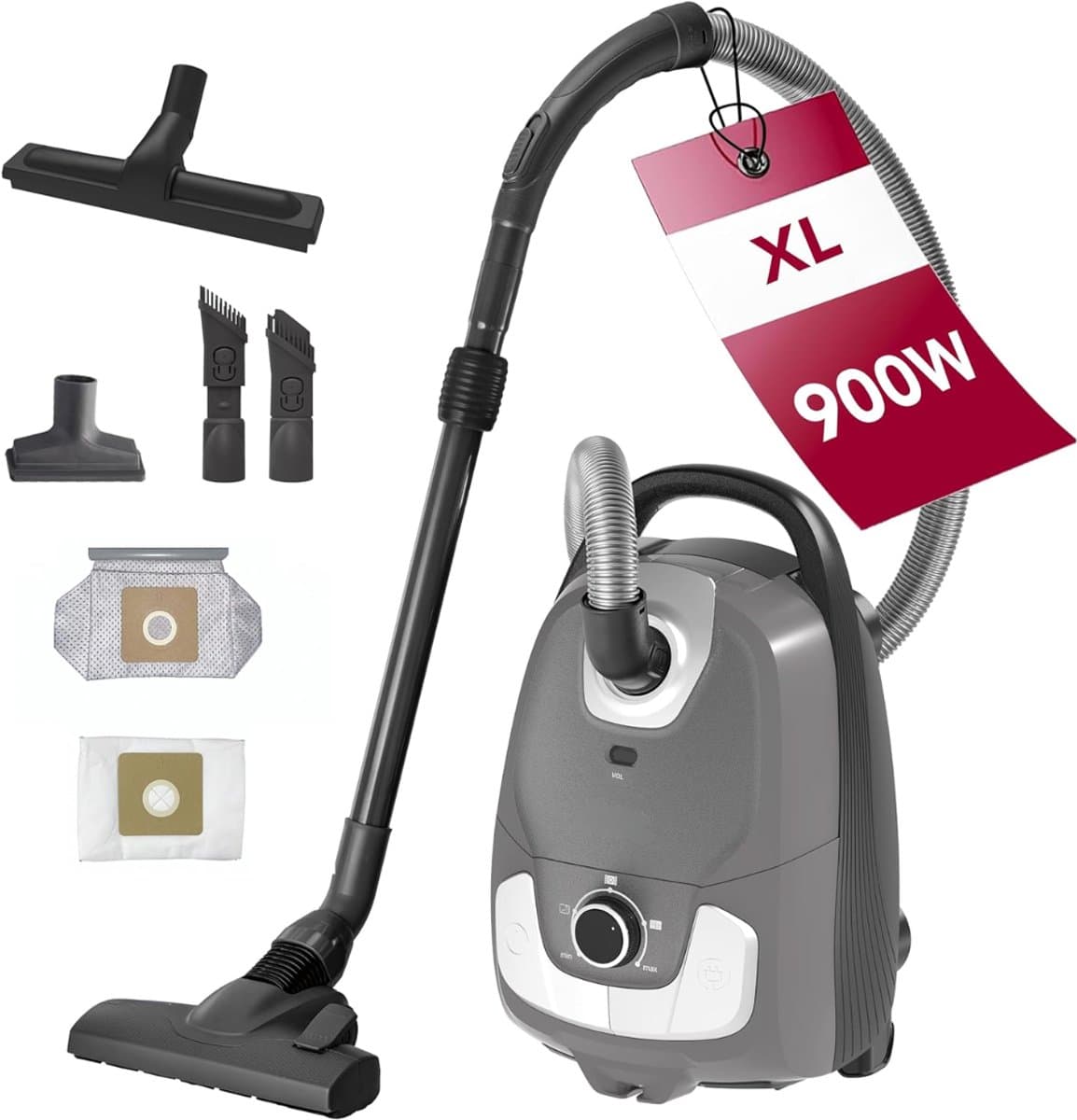 RONN® Karcher - Karcher Stofzuiger - Bouwstofzuiger - Festool Stofzuiger - Bouwstofzuiger Zonder Zak - Grijs - 33cm x 31cm x 53cm