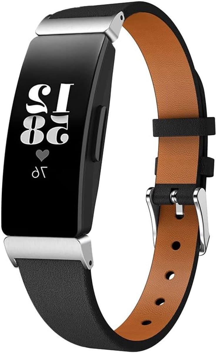 Slimme Leren Vervangband voor Fitbit Inspire 2 - Comfortabele en Duurzame Polsband voor Fitness Tracker, Ideaal voor Sport en Dagelijks Gebruik