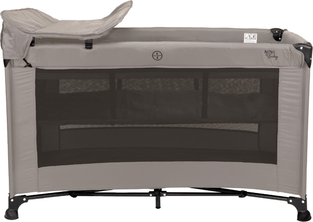 Novi Baby Kiki Luxe - Campingbed - Sand - reisbed - Inclusief transporttas - Inclusief verschoonblad - Inclusief bodemverhoger