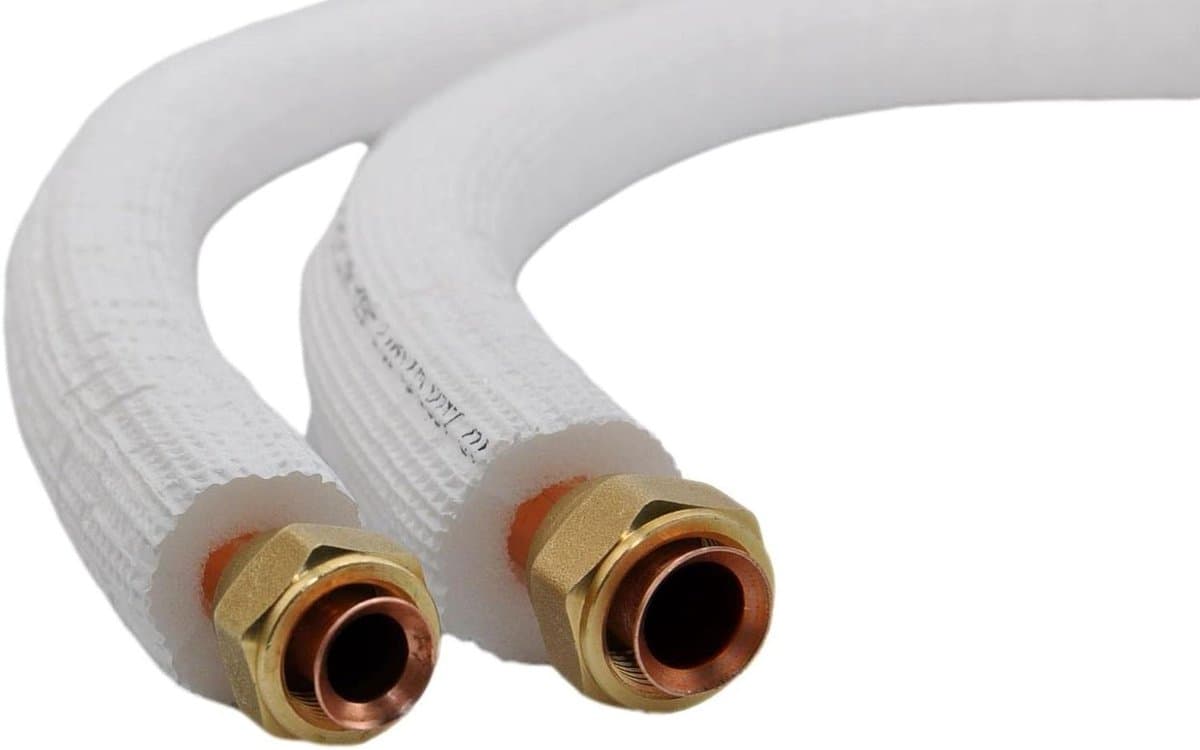Koelmiddelleiding Split Unit - Koperen Leiding Airco - Airco Installatie - Voorgeïsoleerd R32/R410A - 6 Meter - Wit