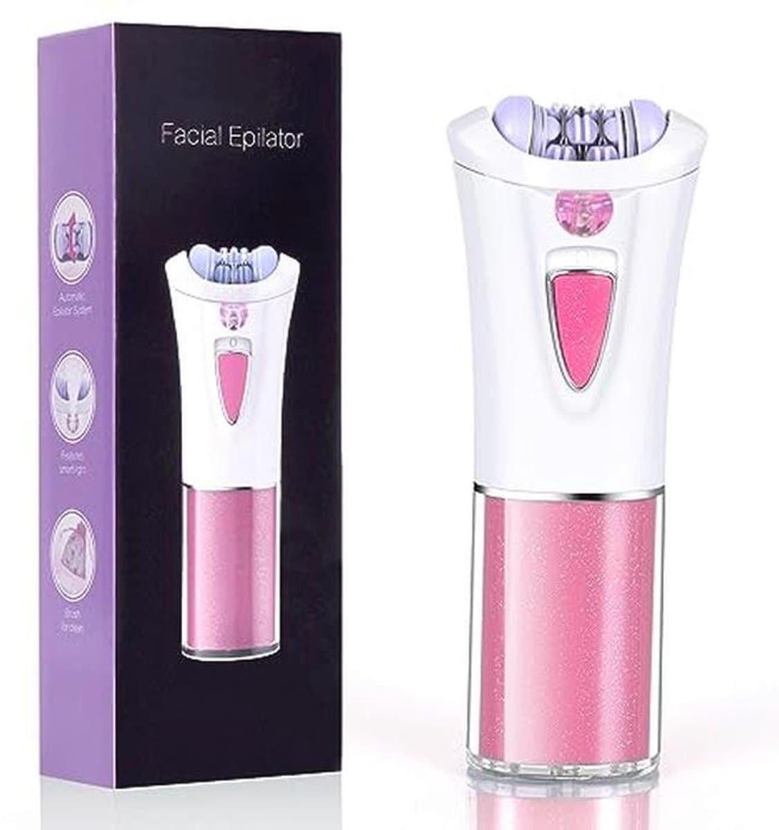 Draadloze Elektrische Gezichtsepilator met LED Licht – Mini Epilator voor Gezicht en Lichaam