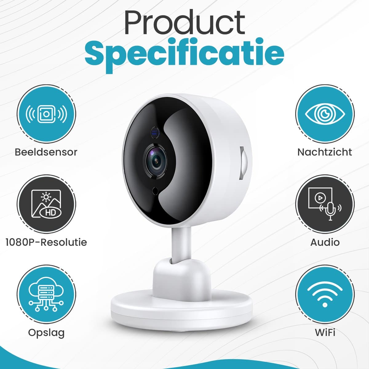 RaviSoll 1080p wifi-babycamera met Tuya-app