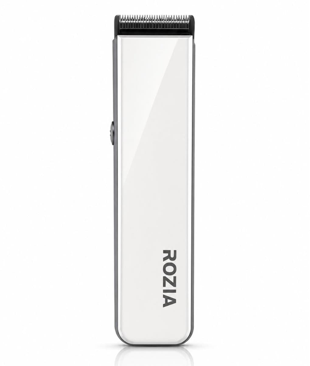 ROZIA HQ203 Professionele Tondeuse – Draadloze Haartrimmer – USB Oplaadbaar – Inclusief 2 Opzetkammen – Haar- en Baardtrimmer voor Mannen – Wit