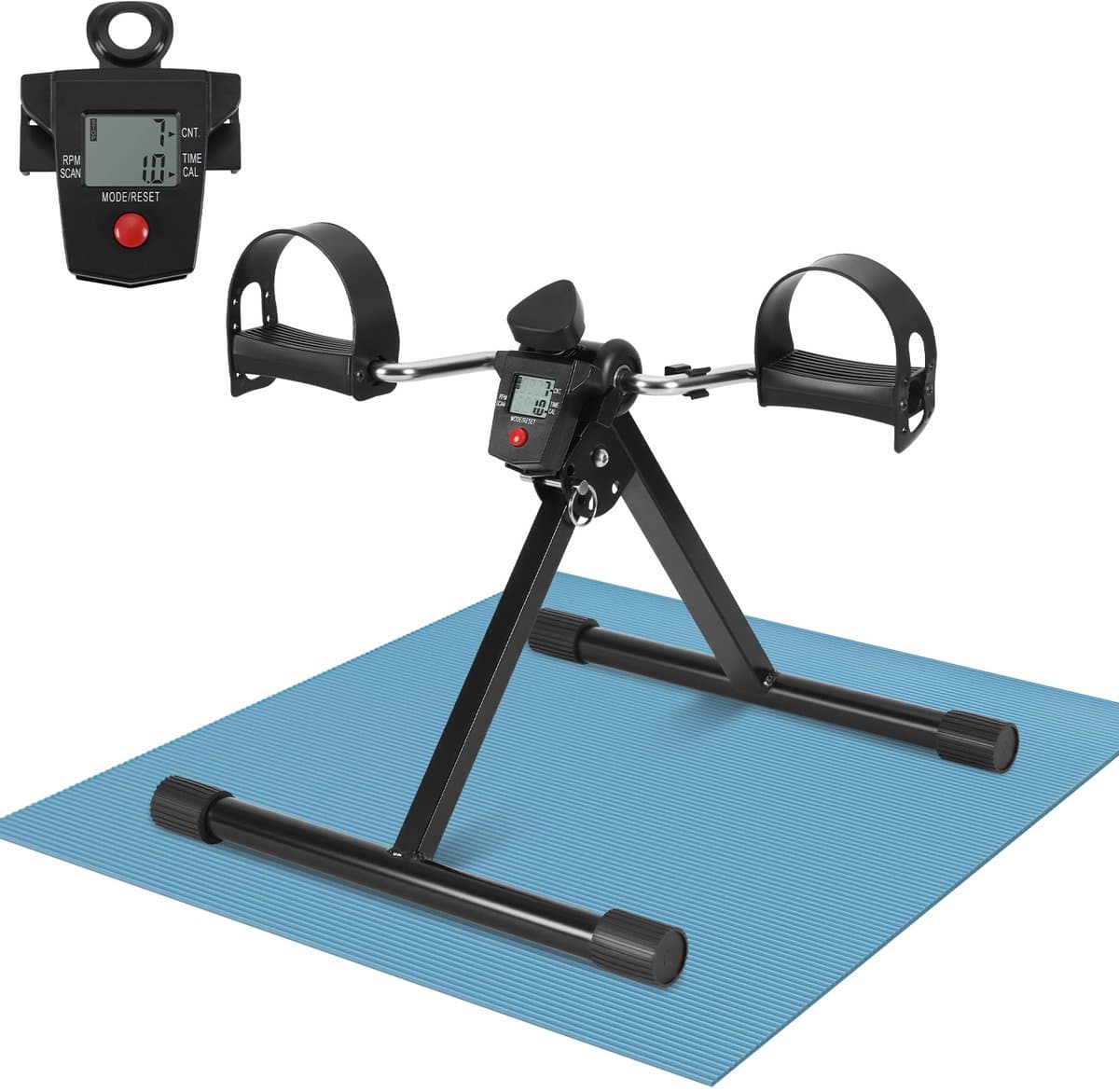 Mini Hometrainer - Bureaufiets - Met LCD display - Verstelbare Weerstand - Fietstrainer - Beentrainer - Bewegingstrainer - Mini Bike Voor Ouderen - Fit - Handtrainer