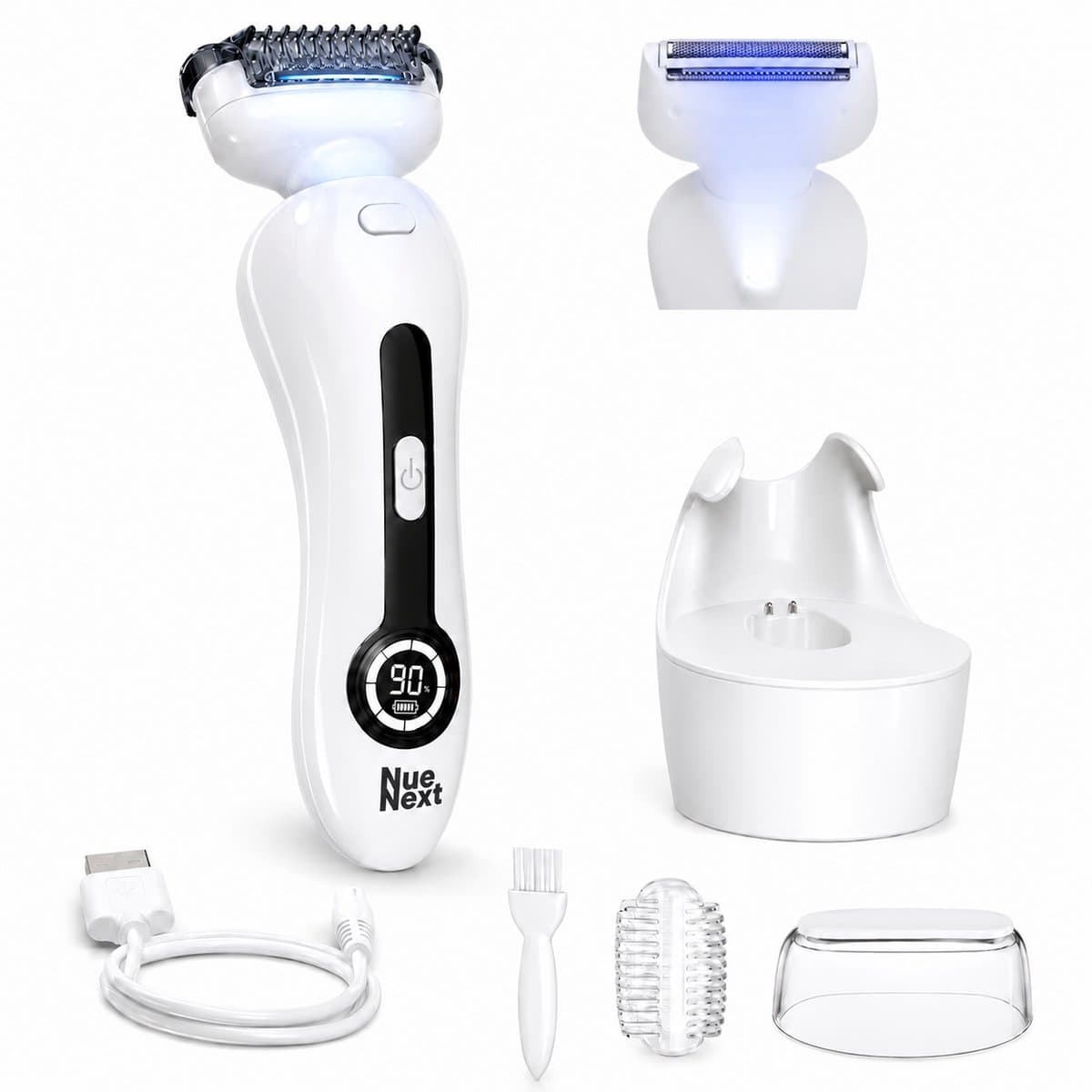 NueNext 3 in 1 Ladyshave Voor Vrouwen Gezicht - Oksels - Benen - Bikinilijn - Scheerapparaat Vrouw - Trimmer dames - Ladyshaves Bikinitrimmer - Oplaadbaar
