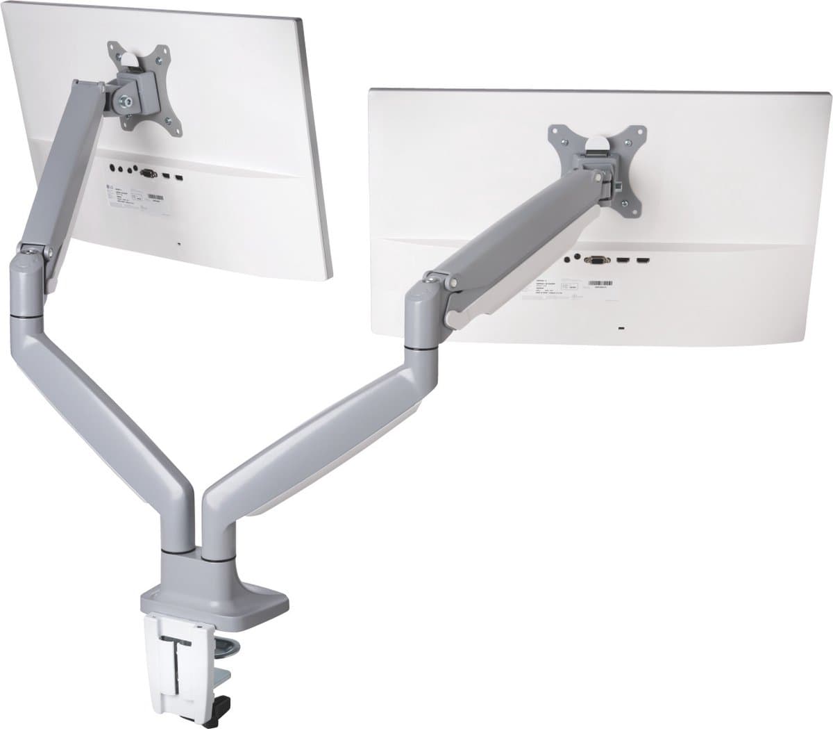 Kensington SmartFit One-Touch Dubbele Monitor arm - Voor 2 Schermen - In Hoogte Verstelbaar - Voor 13 - 32" & tot 9 KG - Grijs