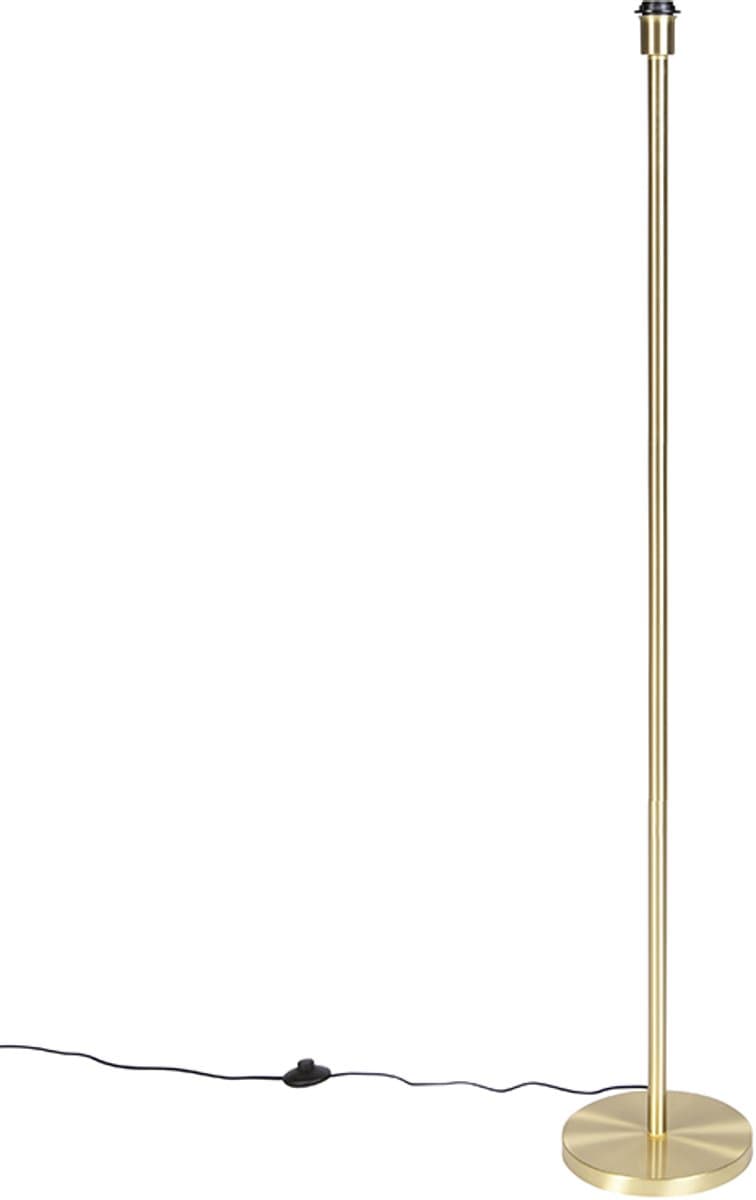 QAZQA simplo - Moderne Vloerlamp | Staande Lamp - 1 lichts - H 1490 mm - Goud/messing - Woonkamer | Slaapkamer