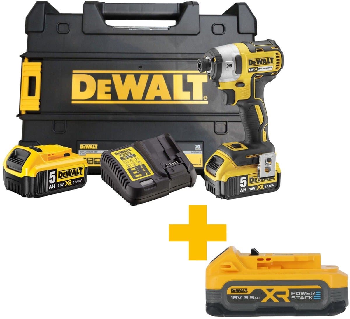 DeWalt DCF887P2-QW accu-slagschroevendraaier 2x 5.0Ah accu