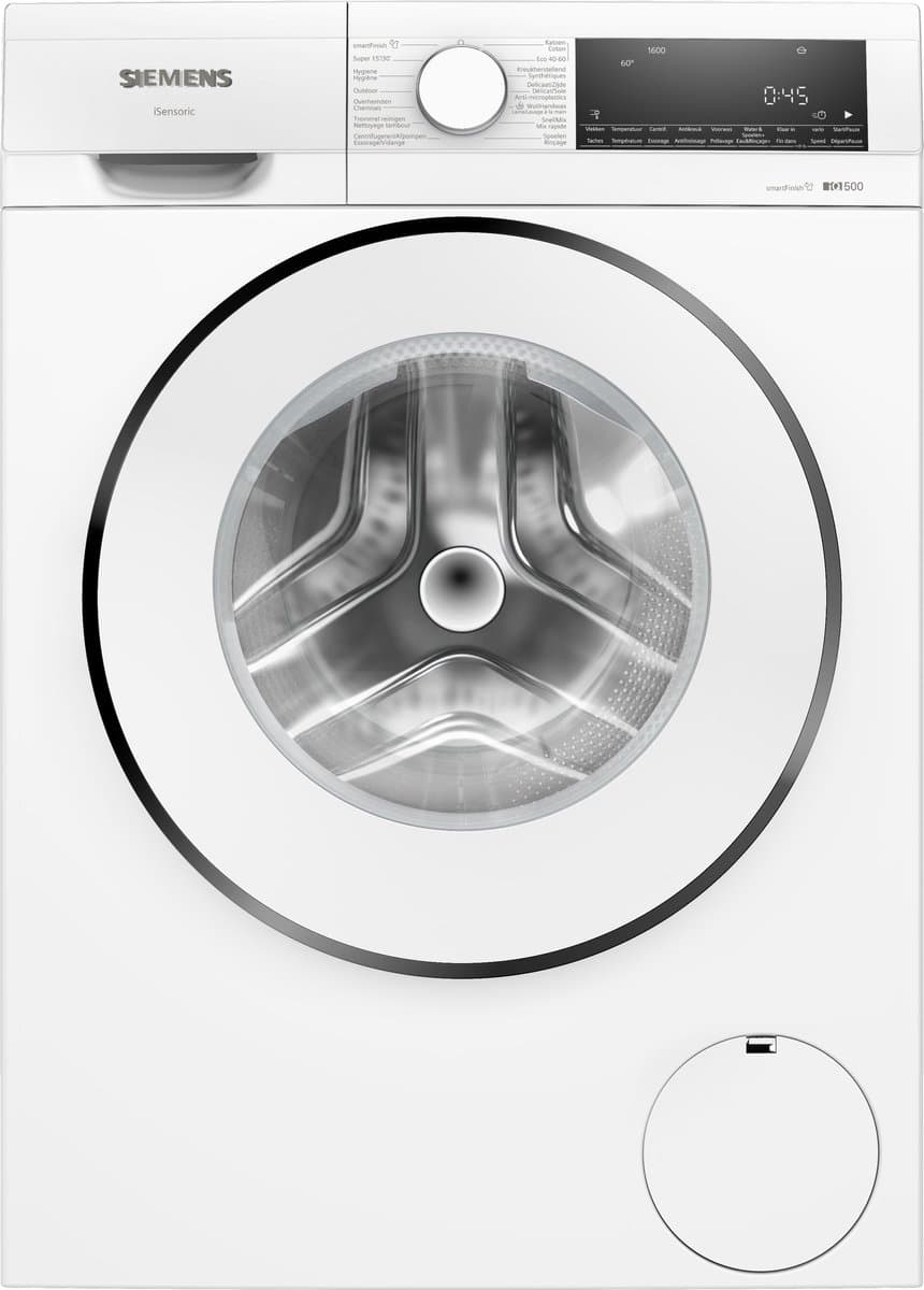 Siemens WG46G2ZEFG - iQ500 - Wasmachine - 9 kg - 1600 rpm - Energielabel A - SmartFinish: vermindert kreukels tot 50% - speedPack L: verkort wasprogramma’s tot 15 of 30 minuten - afbeelding 1