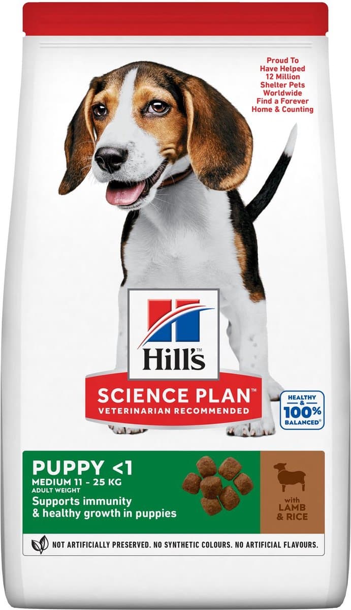 Hills puppy lamb&rice - 1 ST à 12 kg