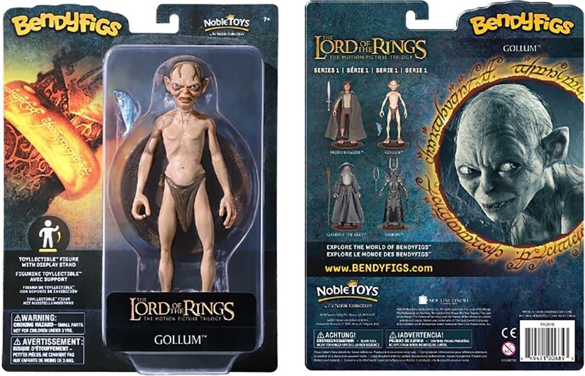 Noble Collection Gollum Bendyfig: LOTR speelfiguur 14 cm