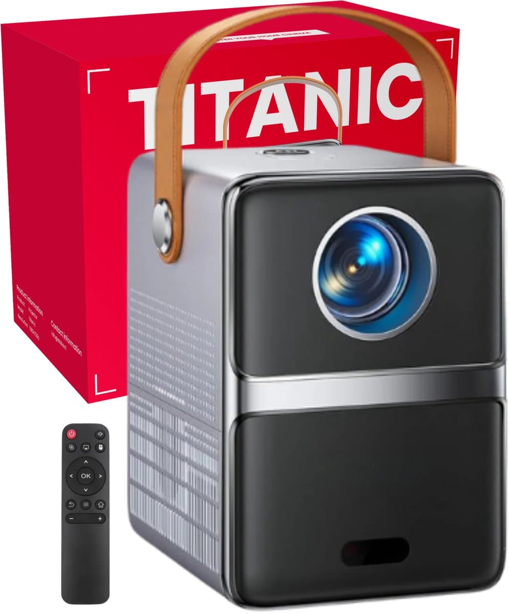 STOBE® TITANIC draagbare mini beamer - Beamer Projector - mini projector - HDMI - AUX - USB - 4K beamer support - Thuisbioscoop