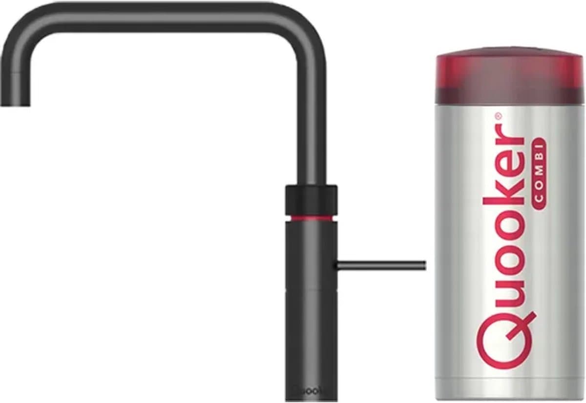 Quooker Fusion Square Mat Zwart met Combi Boiler +
