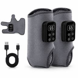 Productfoto van VHV - Voetmassageapparaat - Draadloos Elektrisch Voetmassage Apparaat voor Pijnverlichting & Bloedsomloop - 2 Stuks - 3-in-1 Triple Therapy Foot Massager met 2000mAh Accu - 6 Warmtestanden tot 65°C