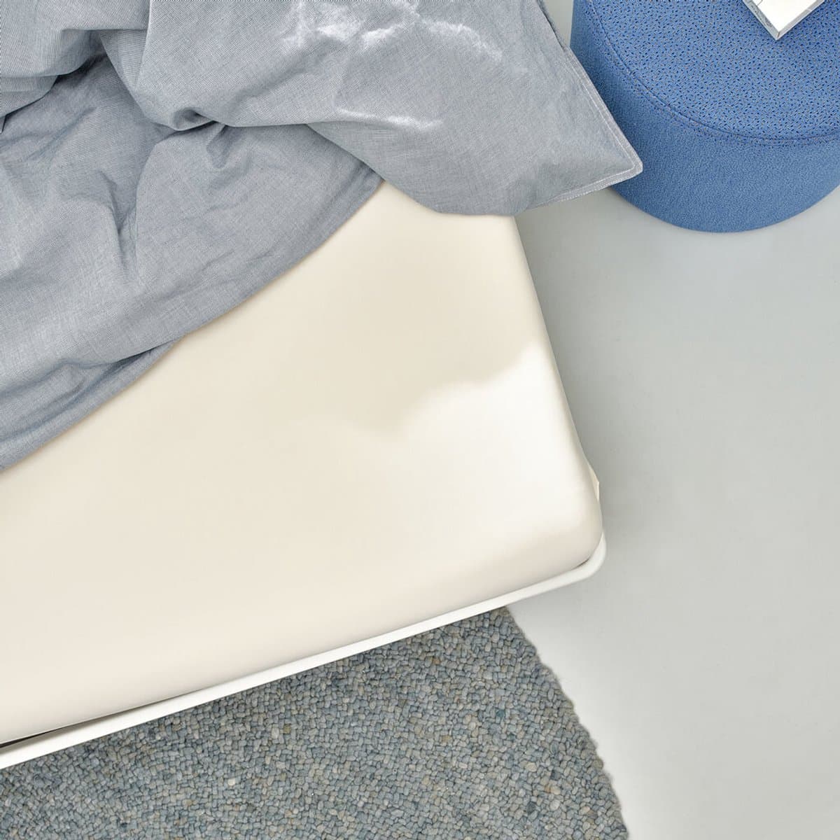Auping Jersey 190 hoeslaken voor matras - 80/90/100 x 200/210/220 cm - Gebroken wit - Biologisch katoen