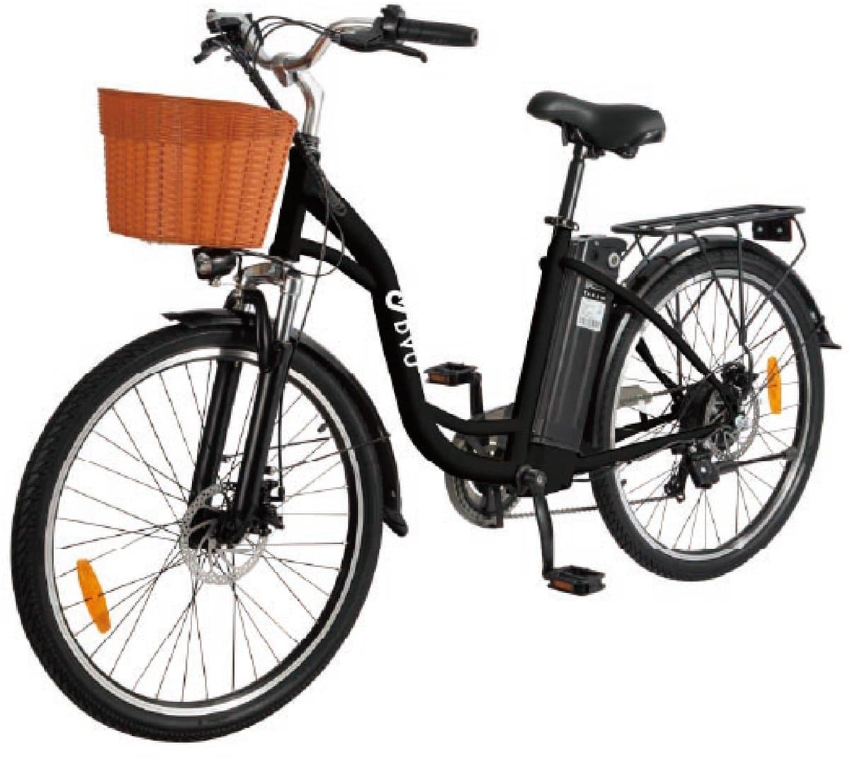 DYU C6 E-Bike - 26 inch - 43km actieradius - 250W motor - 36V 12,5Ah accu - Dubbele schijfremmen - Maximaal laadvermogen 120 kg - zwart