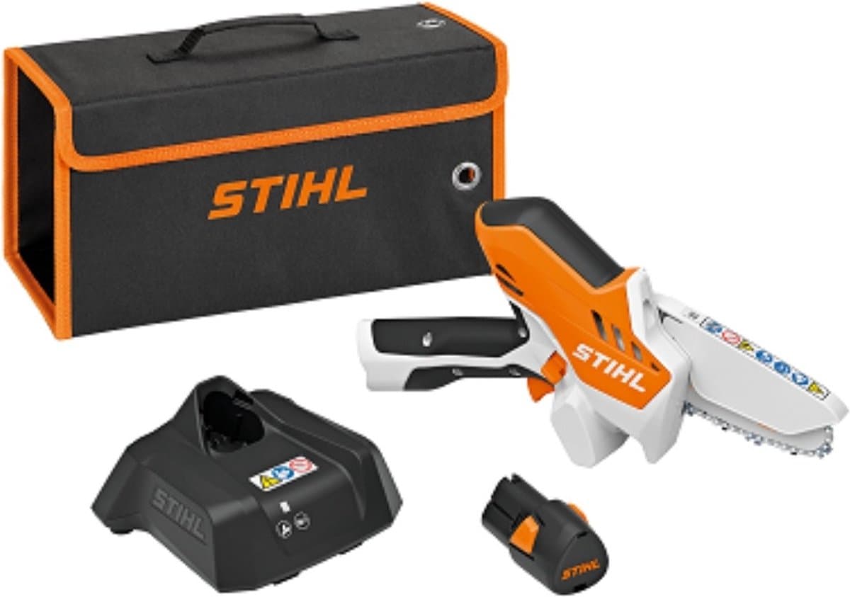 Stihl accu mini kettingzaag SET - Snoeischaar - Snoeizaag - hand kettingzaag - Professioneel- Hovenier- Tuinman - afbeelding 1