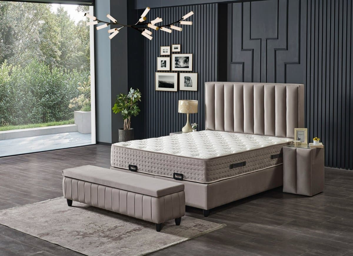 Nessa Boxspring Marina 180x200 - fluweelstof met opbergruimte