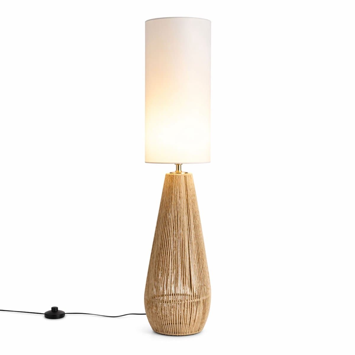 LuxaLiving Boho Rotan Vloerlamp 130cm - Warme Sfeerverlichting