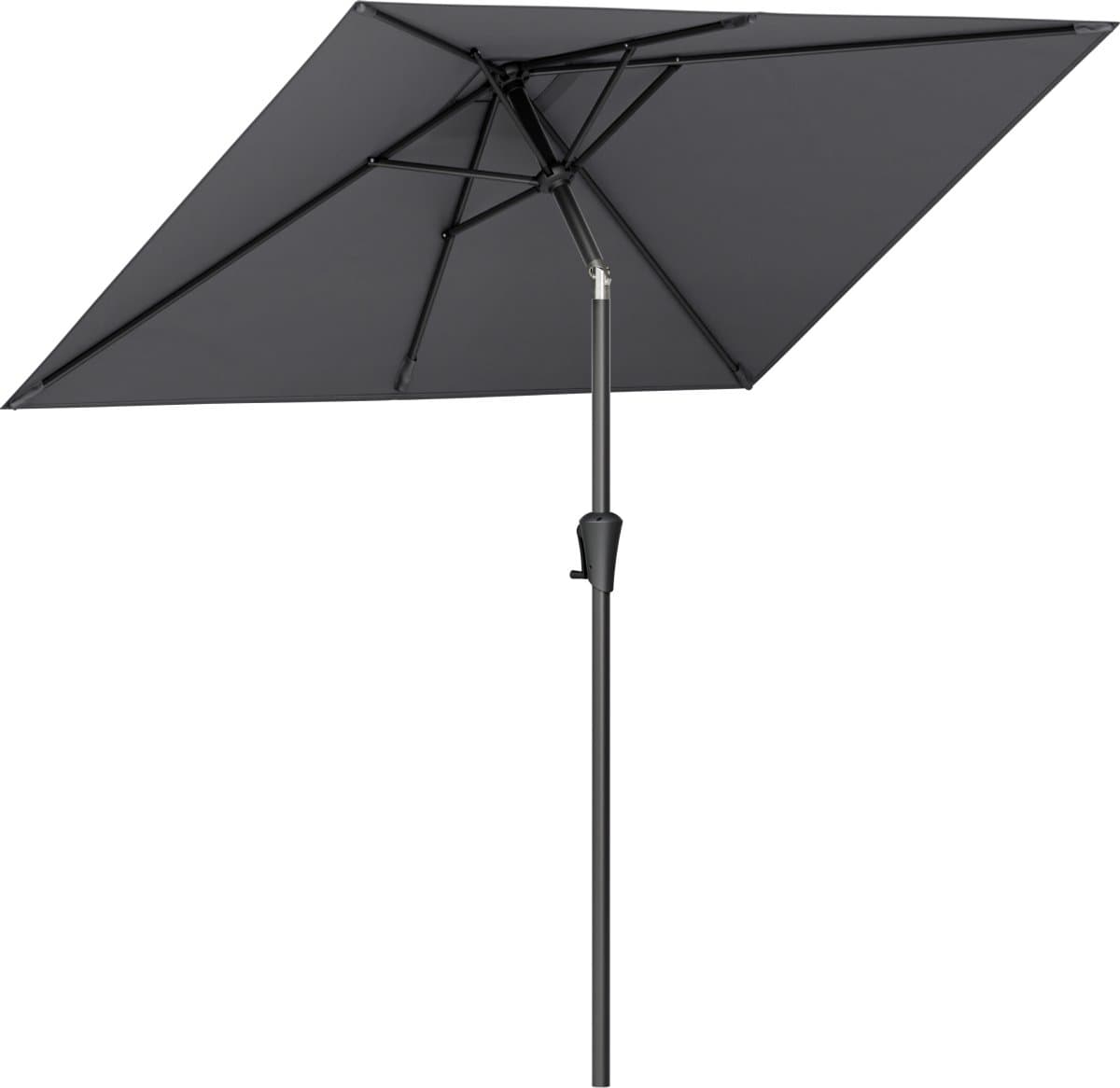 LifeGoods Parasol - Tuin - 205x136cm - 30° Kantelbaar - Waterdicht - UPF50+ - Donkergrijs