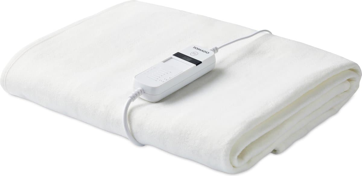 Tomado TEB1510W - Elektrische deken 1 persoons - 150 x 80 cm - Warmtedeken - Elektrische onderdeken - Extra snelle opwarming