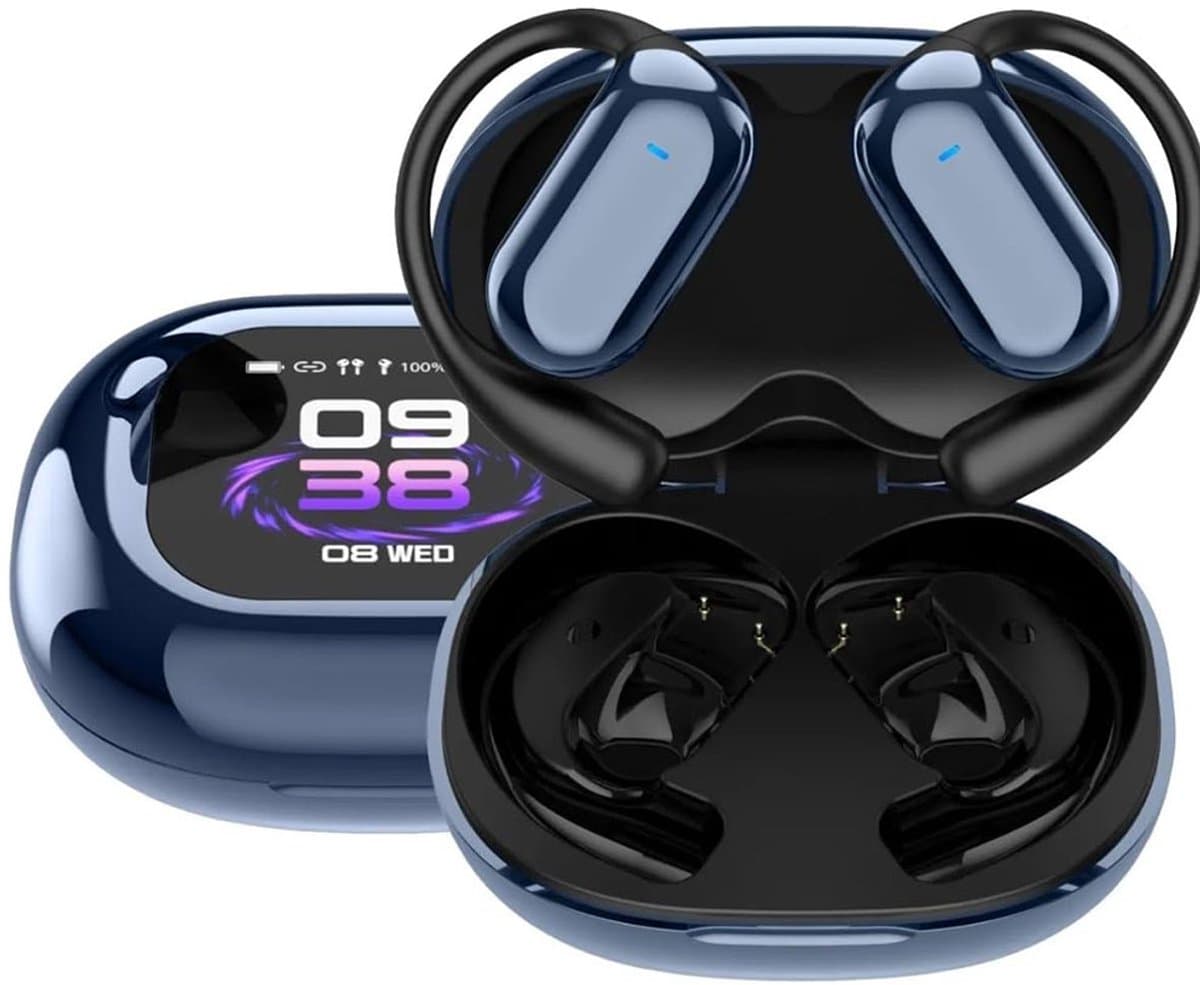 De Beste Gadgets Draadloze Oordopjes: open-ear, touchscreen case, 70 uur - afbeelding 1