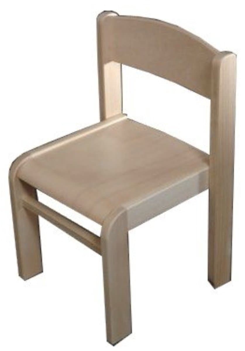 Kinderstoeltje hout naturel gelakt- Kinderzetel - H 26cm - naturel - blank gelakt -voor kinderopvang - Peuterstoeltje voor kinderen - Peuterstoel - Kinderstoelen - houten stoeltje voor kinderen