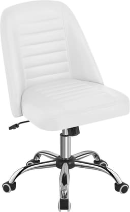 Productfoto van Ergonomische Bureaustoel in Kunstleer - Draaistoel zonder Armleuningen, Verstelbaar en Comfortabel
