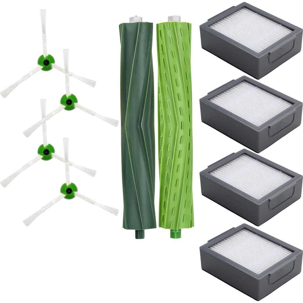 10x Accessoirespakket voor iRobot Roomba j7+/j7/i8+/i8/i7+/i7/i6+/i6/i5+/i5/i4+/i4/i3+/i3/E5/E6/E7 Filters/zijborstels/afzuigrollen