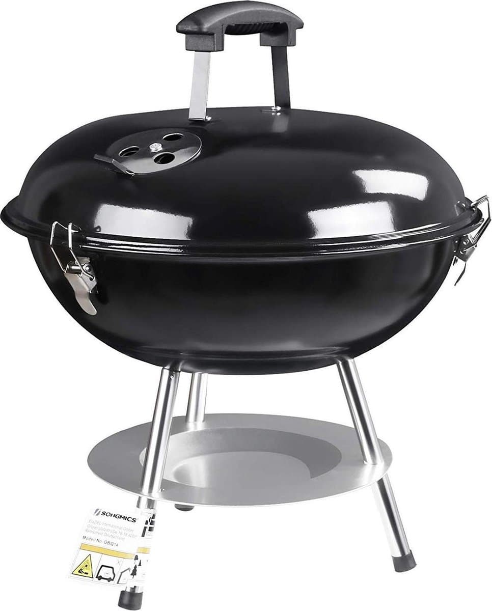 Compacte Draagbare Houtskool BBQ - Houtskoolbarbecue BBQ-Grill Kogel Barbecue - Balkon/Camping/Festival/Picknick Kolen BBQ - Zwart