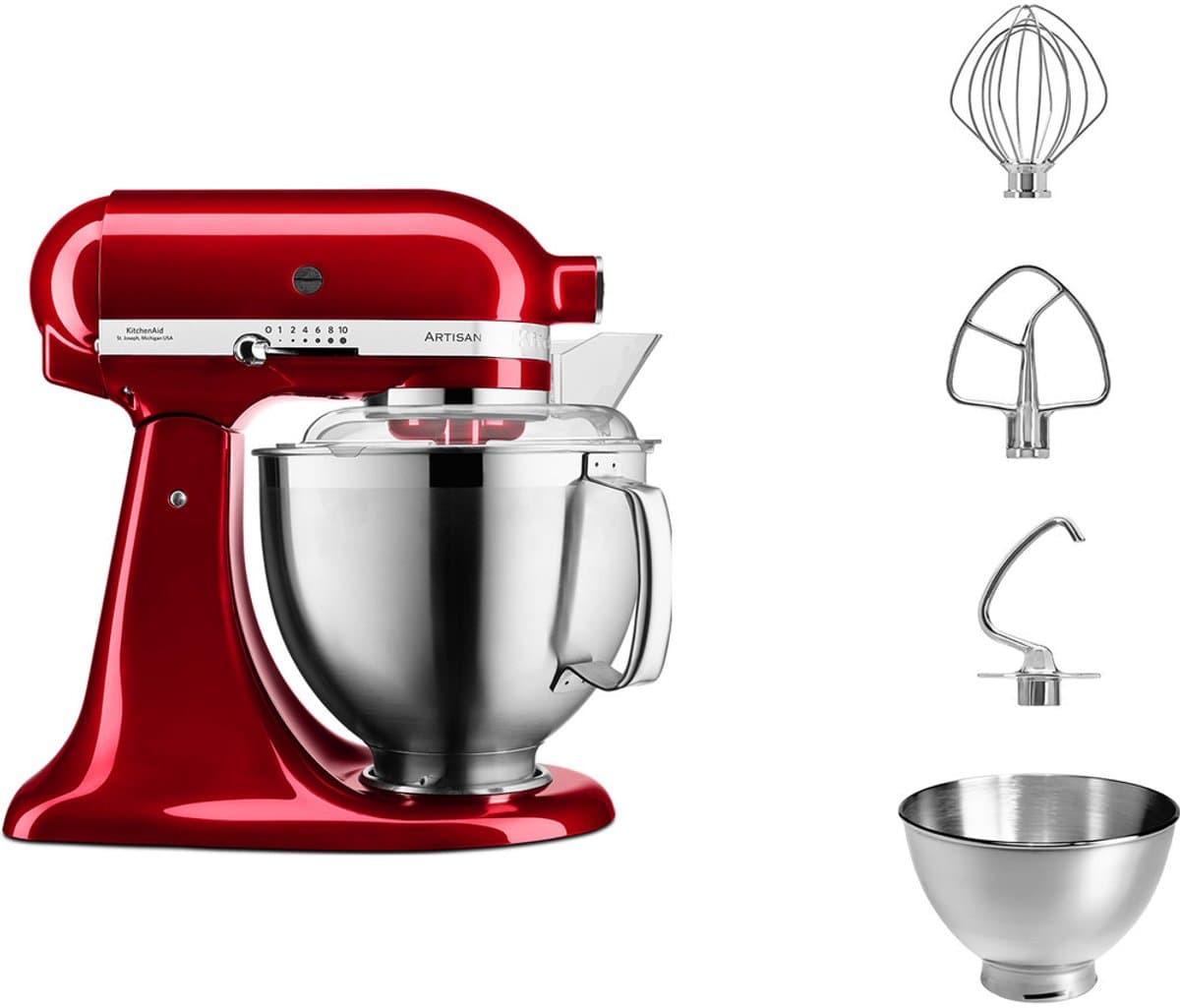 KitchenAid Artisan 5KSM185PS - 300W Standmixer, 4,8L Mengkom