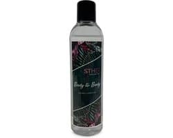 Sther Premium Body-to-Body Massageolie - 250ml - Extreme Gladheid - Hypoallergeen - Onbeperkt Glijvermogen - Puur & Transparant