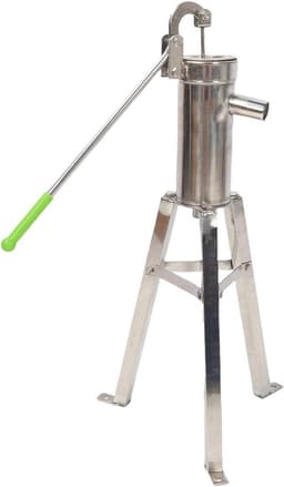 Productfoto van Handmatige Bronpomp - Waterpomp Put - Tuin Irrigatie - Roestvrijstalen Constructie - 26.2ft Zuiglift - Zilverkleurig