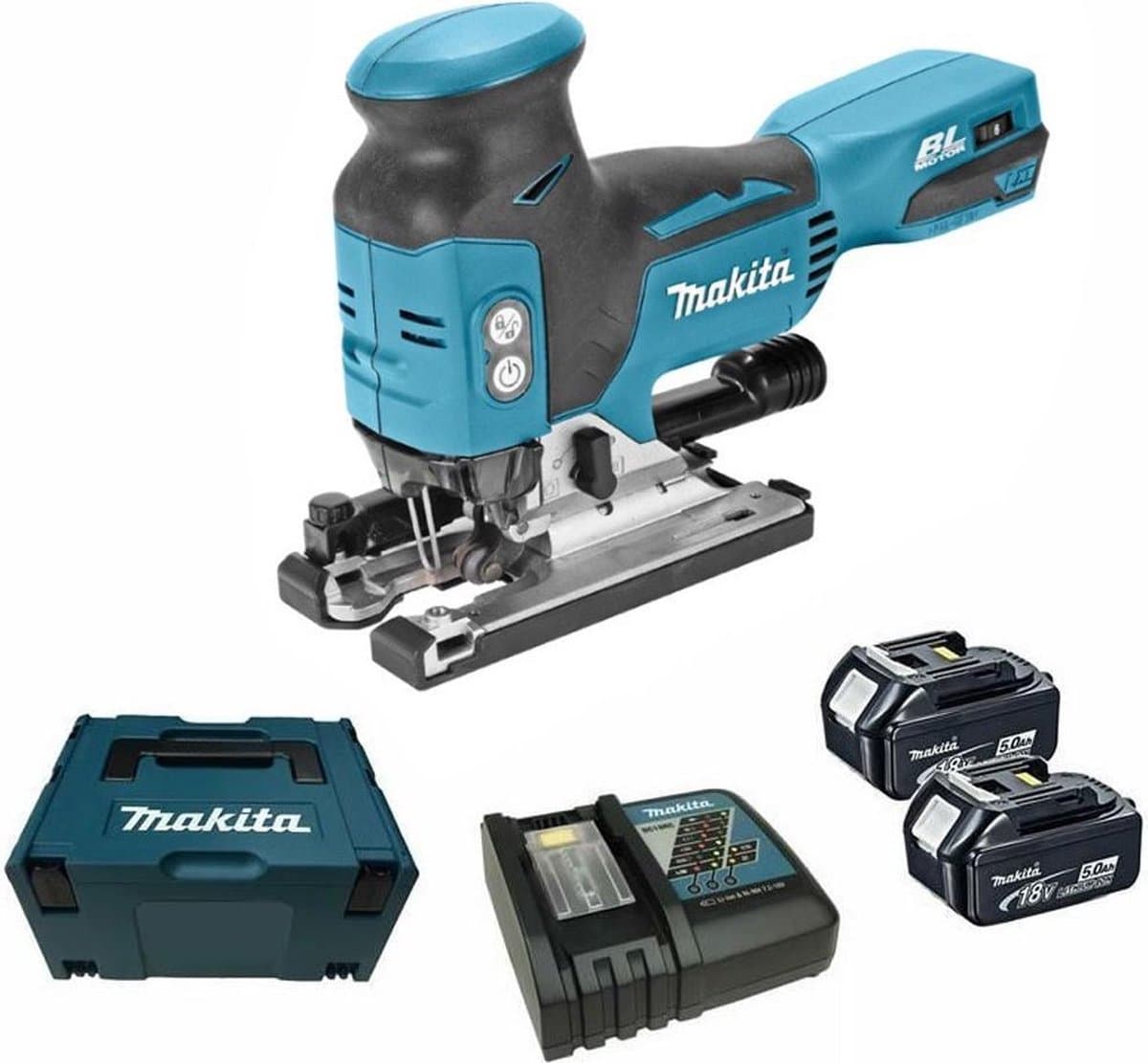Makita DJV181RTJ Accu Decoupeerzaag 18V 5.0Ah met Mbox