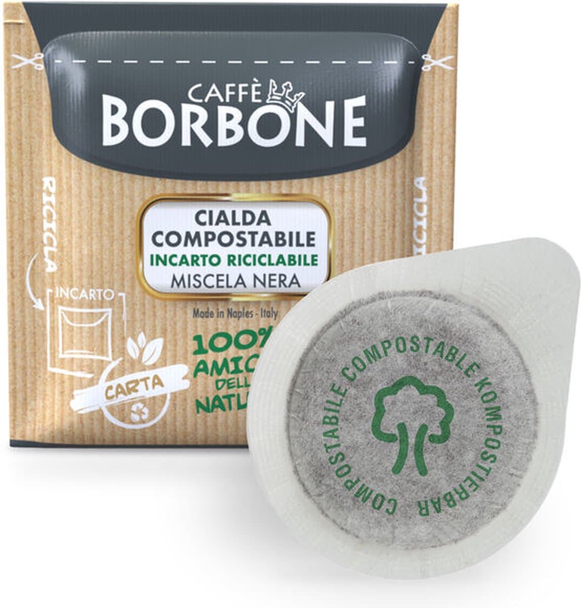 Caffe Borbone Nera koffiepads - E.S.E. 44mm cialde - 50 stuks composteerbaar
