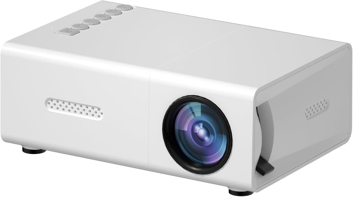 Mini Projector Draagbaar - Full HD 1080P - Beeld tot 60 Inch (150 cm) - Ingebouwde Stereo Speakers - Voor Thuis, Buiten en Presentaties - afbeelding 1