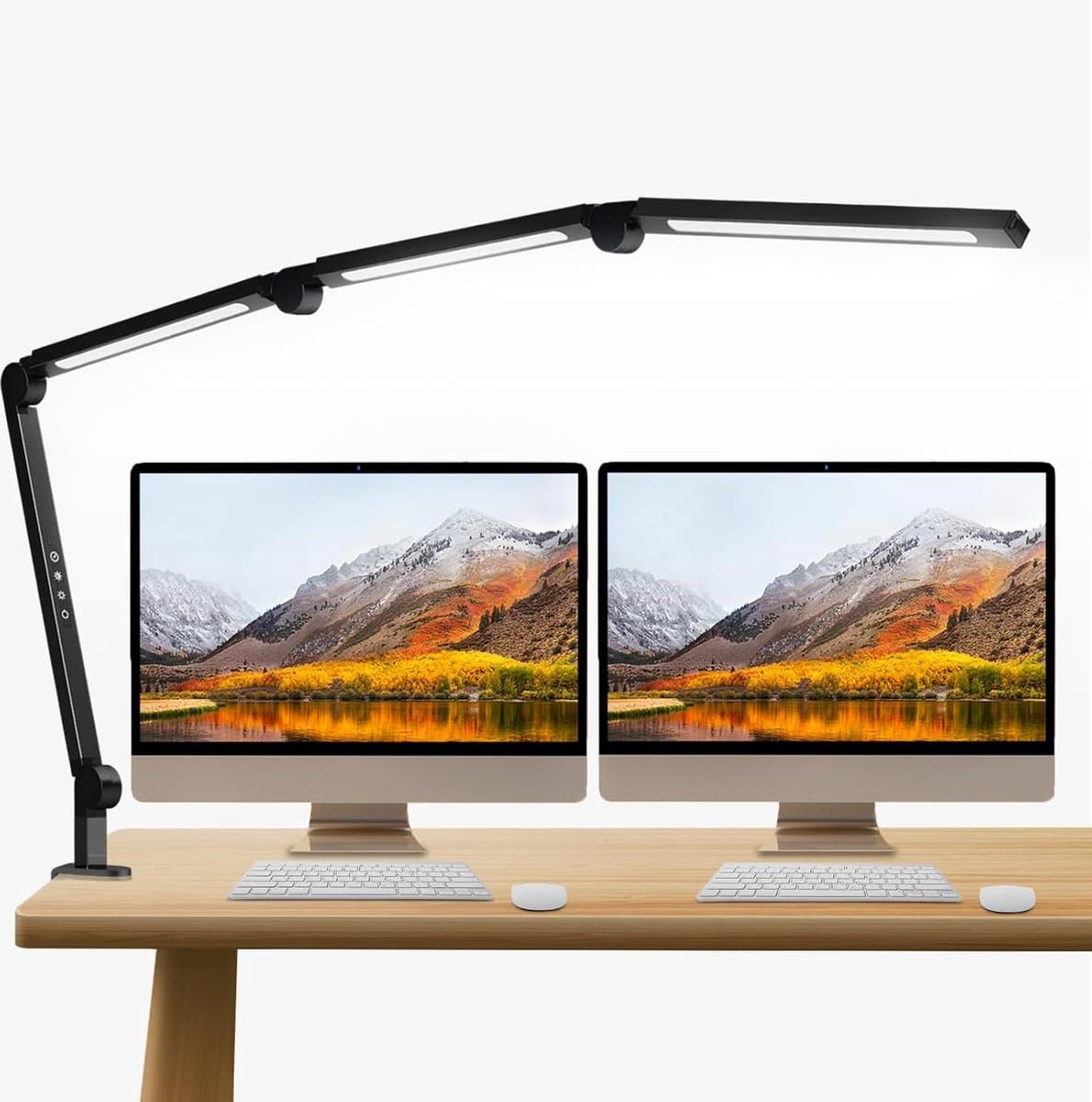 Bolke® - bureaulamp - bureaulamp led - bureau lamp - bureaulamp met klem - dimbaar - zwart - warm / koud licht - 360* verstelbaar + afstandbediening