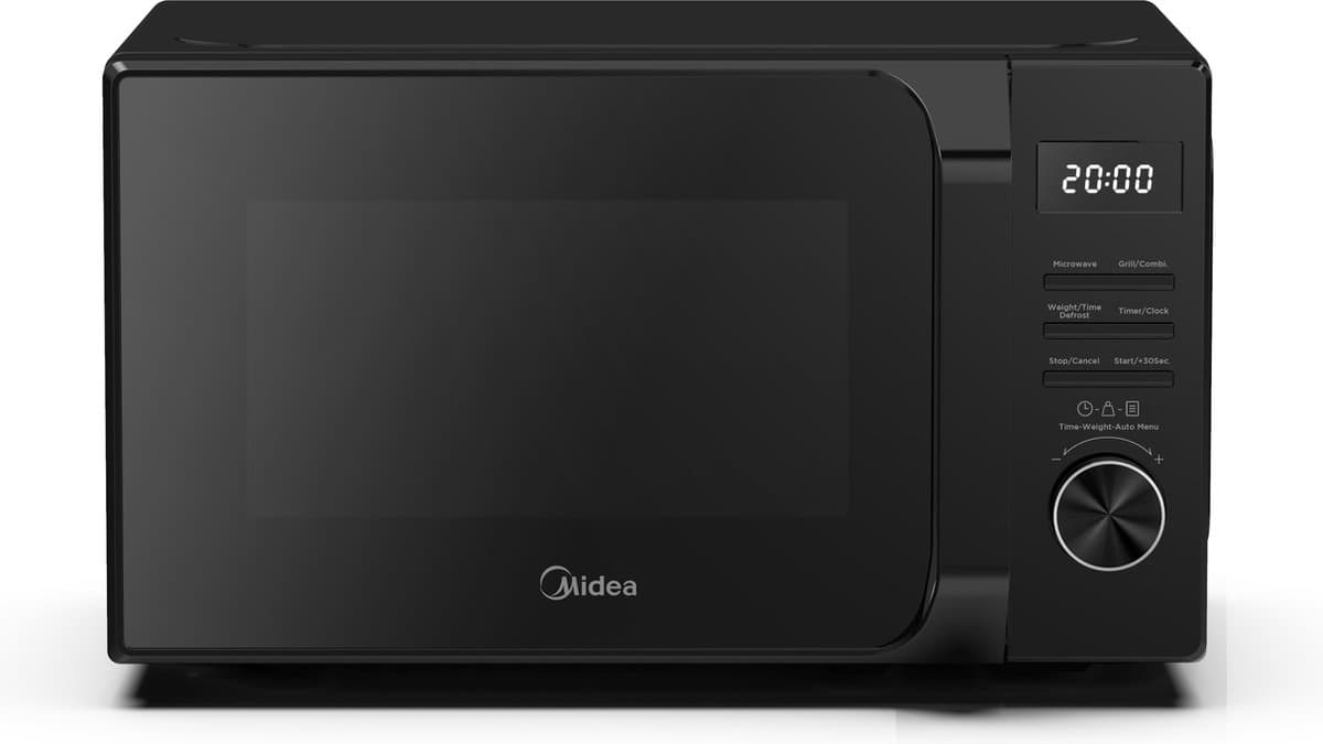 Midea AG20CF2EBK - Magnetron met grill - 20L - 700W - 8 Automatische programma's - Zwart