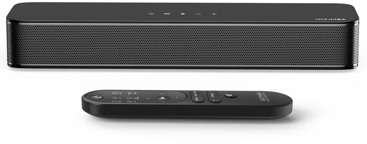 ULTIMEA 2.1-kanaals compacte soundbar voor tv, 3-inch ingebouwde subwoofer, 120 W piekvermogen, alles-in-één pc-soundbar voor gaming, Bluetooth 5.4, Poseidon M20