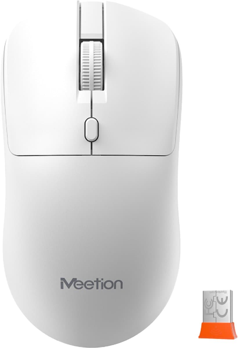 Meetion R546 - Draadloze Stille Muis - 2.4GHz - Instelbare DPI - Ergonomisch Design - Plug & Play - Wit