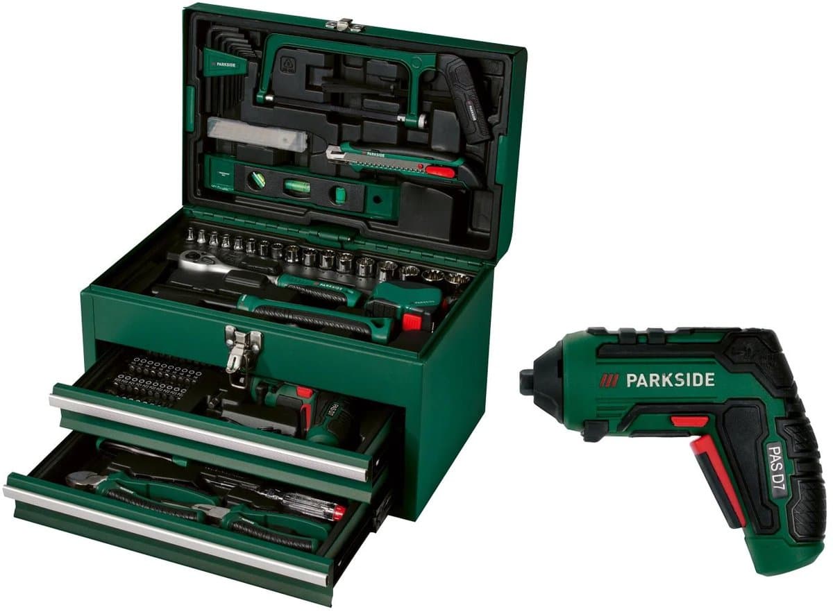 PARKSIDE® Gereedschapsset met accuschroevendraaier 92 delig