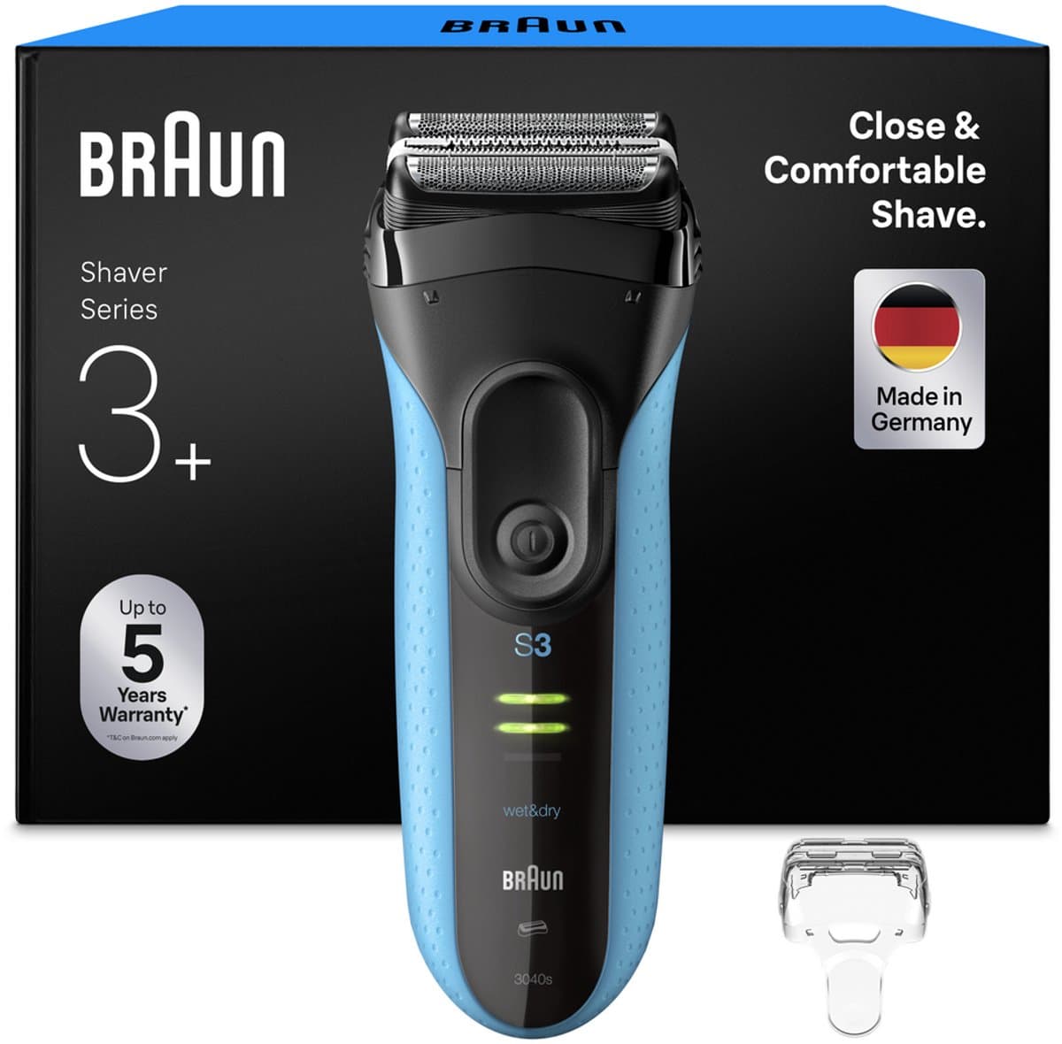 Braun Series 3+ 3040S - Elektrisch Scheerapparaat voor mannen - Precisietrimmer - Nat & Droog - afbeelding 1
