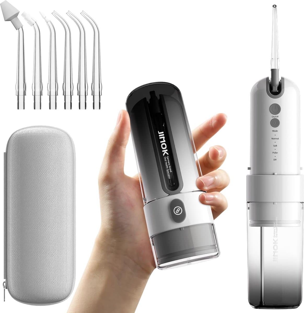 Draadloze Waterflosser – Draagbare Mondirrigator met 4 Modi en 6 Jettips