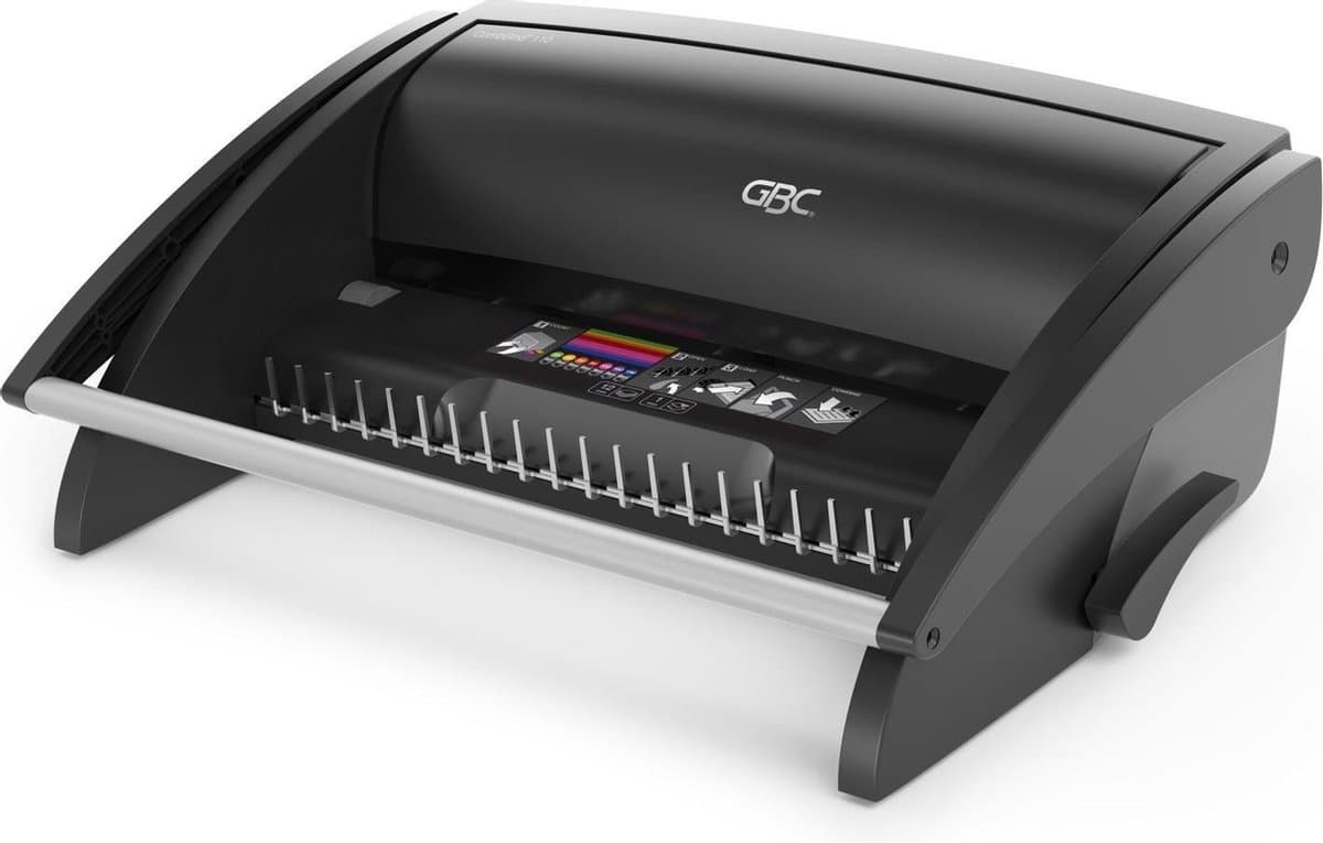 GBC Combbind 110 Pons Inbindmachine voor A3 en A4 Formaten - Zwart