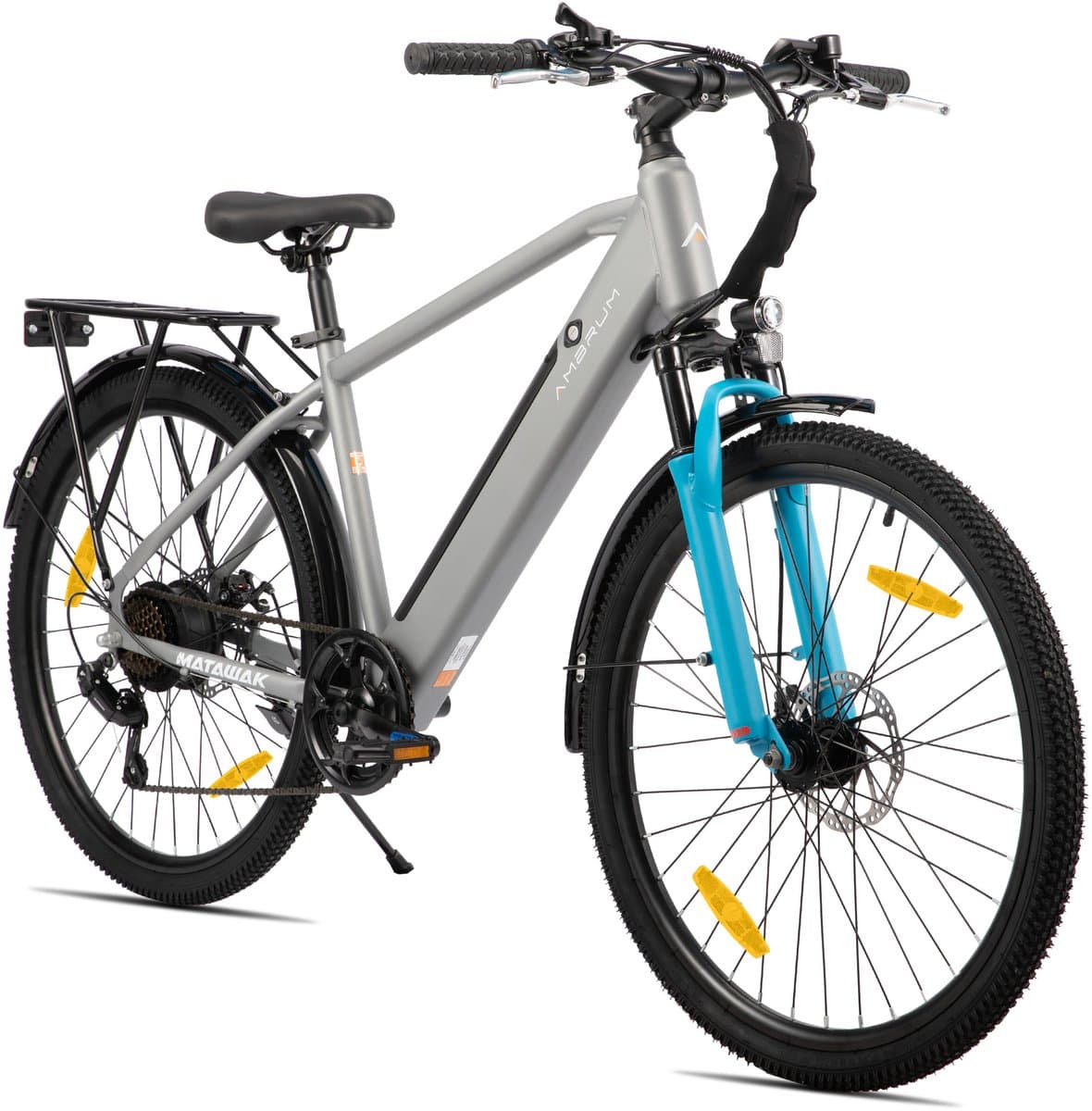HILAND Matawak elektrische stadsfiets - 26 inch - 250W motor - 60km actieradius - 36V 10.4Ah accu - Shimano 7-versnellingen - Unisex -Grijs