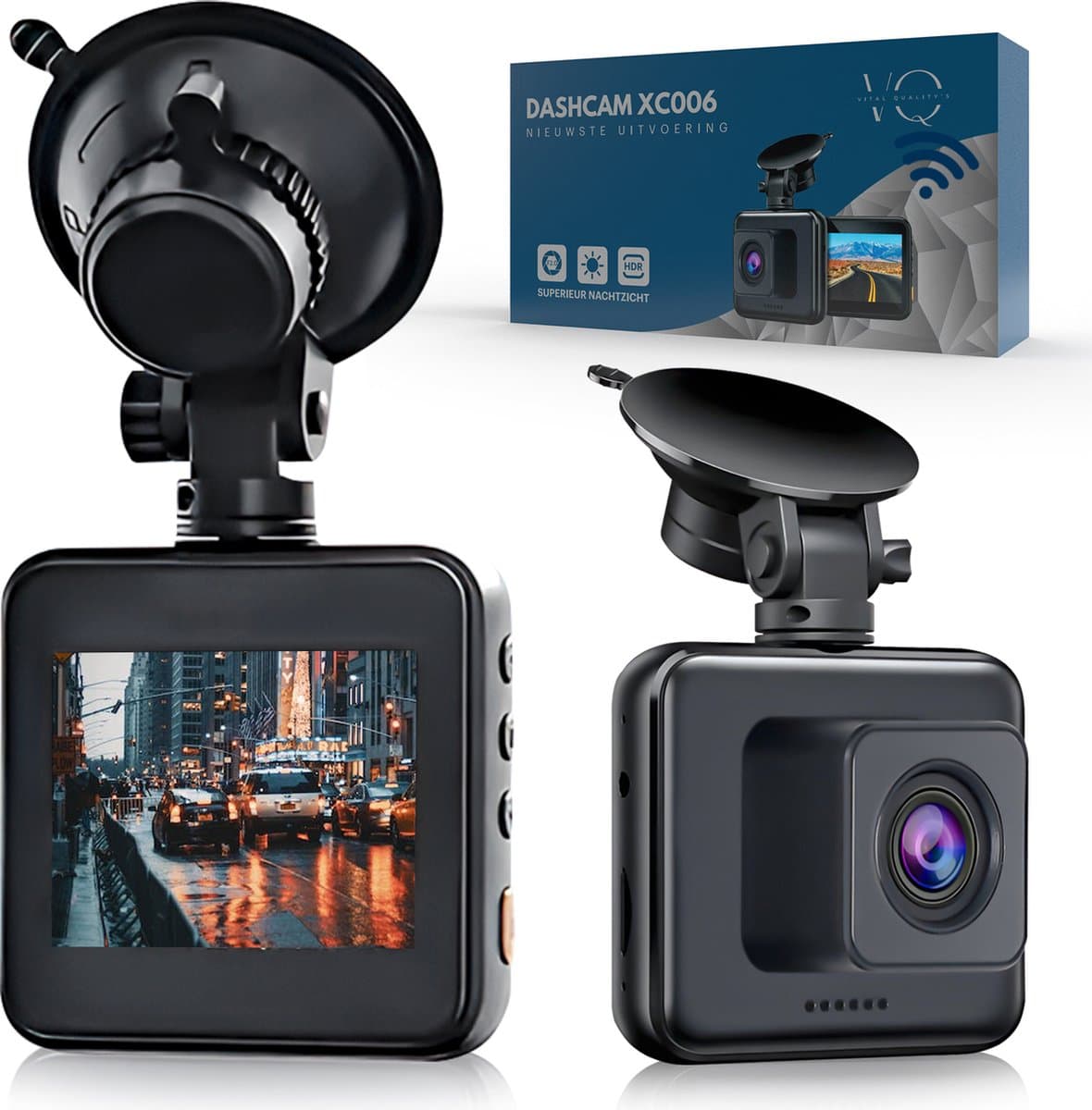 Dual Dashcam Voor Auto - Camera Voor en Achter 1080p Full HD - Parkeerbewaking - G-Sensor- Nachtvisie - Nederlandse Handleiding